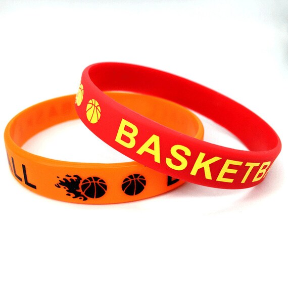 Didonia SC 5Psc Basketball Silicone Bracelet Sports Wristband - Trendy  Matching