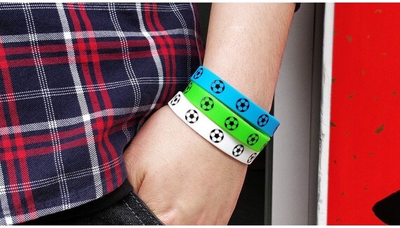 30 pices Bracelets en Silicone de Couleur Unie Bracelets