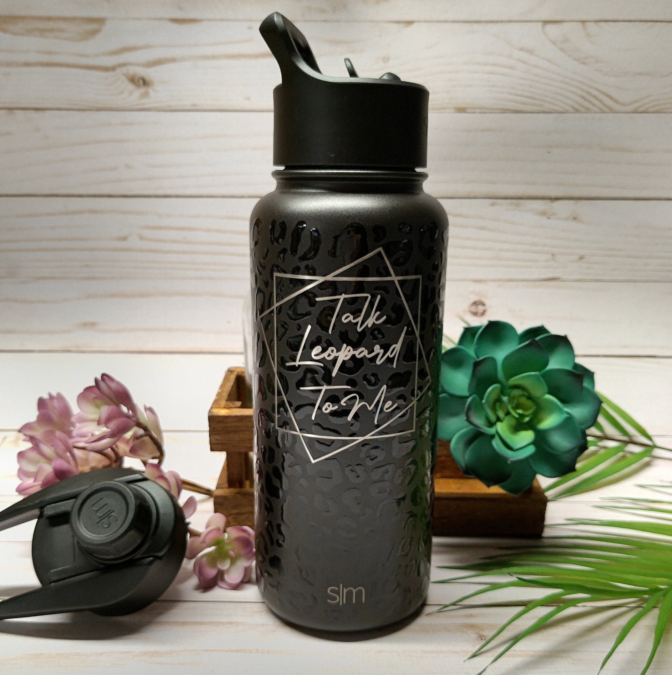 Simple Modern: Laser Engraved 24oz Leopard Stainless Steel Tumbler