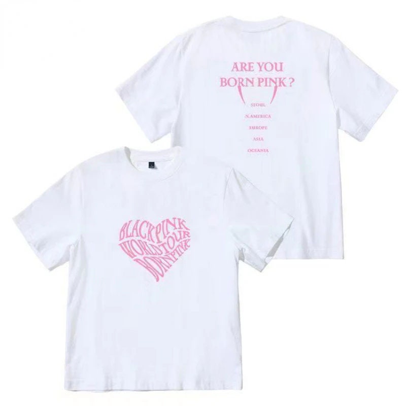 Kpop Idols Blackpink Heart World Tour Born Pink T-shirt for - Etsy
