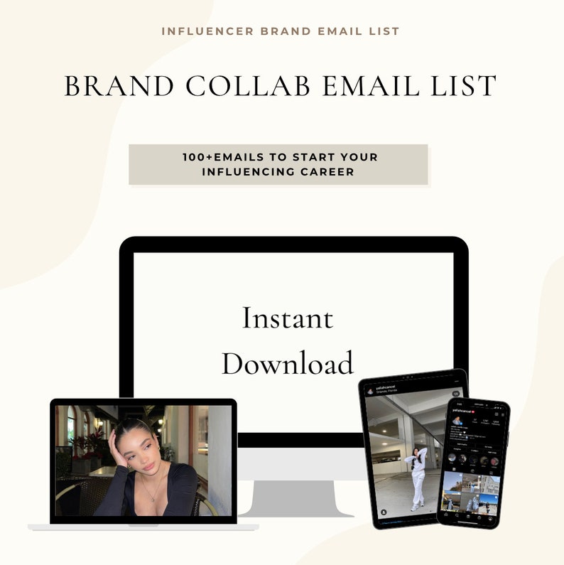 Micro Influencing PR Email Brand List for Collaborations and Partnerships + Email Pitching Template 