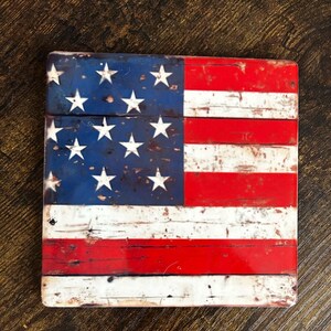 American flag ceramic coasters