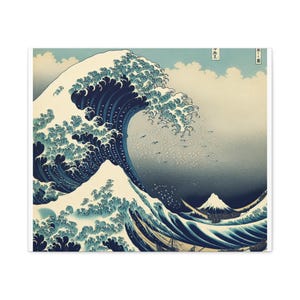 Great Wave Of Kanagawa Wave Art Canvas | Japanese Wave Print, Home Decor, Living Room Wall Art, Gift for Ocean Lovers, Nautical Theme Decor