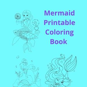 Mermaid Coloring Book, Mermaid Coloring Pages, 25+ pages Of Mermaid Fun, Mermaid made Easy, Kids Fun, Children Mermaid Coloring Books