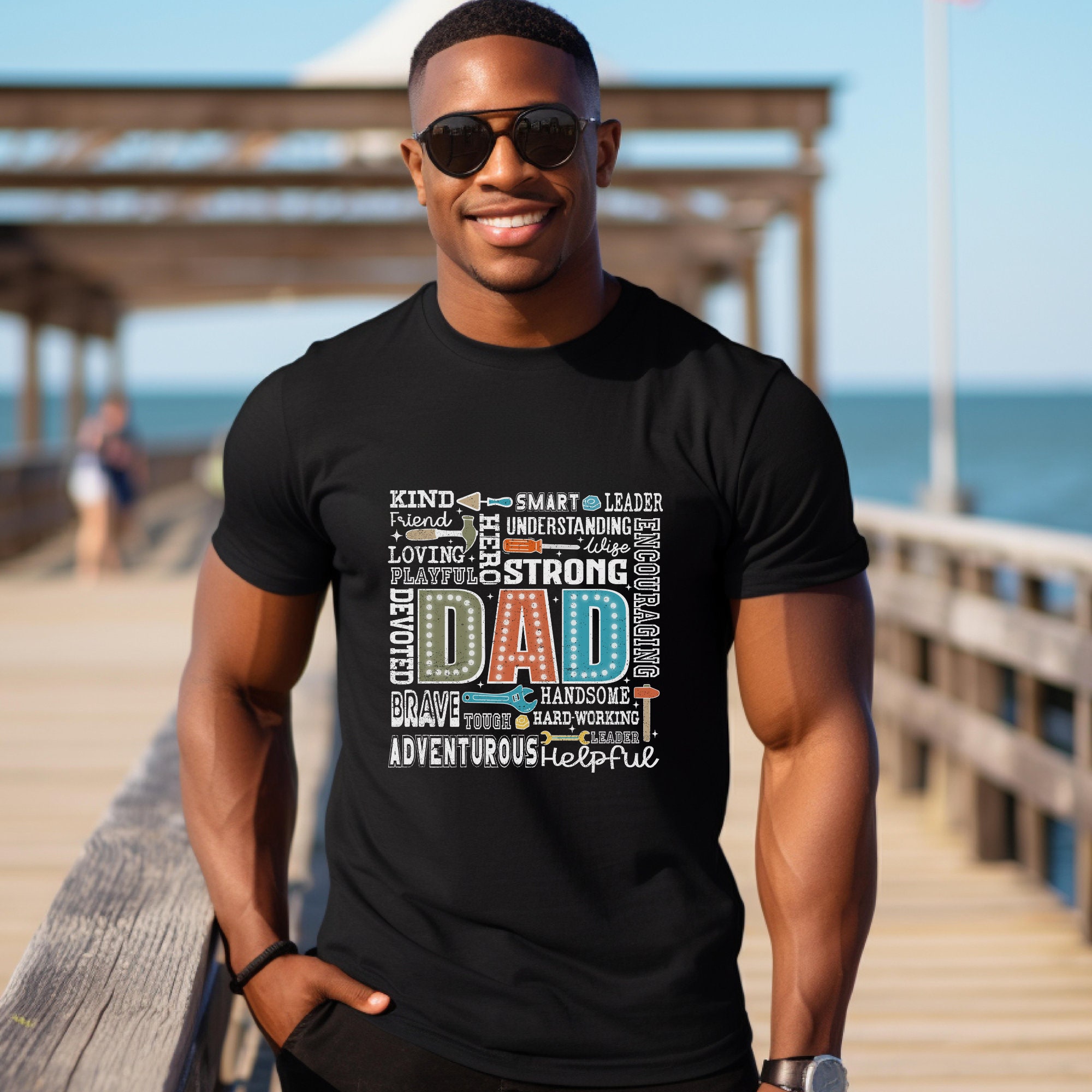 Father’s Day Collage Shirt, Father’s Day Shirt, Positive Words, Best Dad Ever, Fatherhood, Gift for Dad, Dad Life