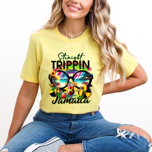 Straight Trippin Jamaica T-Shirt, Bella Canvas Vacation Tee image 3