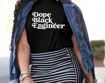 Dope Black Engineer T-Shirt, Unisex Cotton Blend