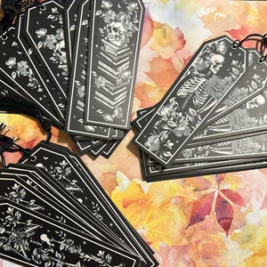 Skeleton Coffin Bookmarks