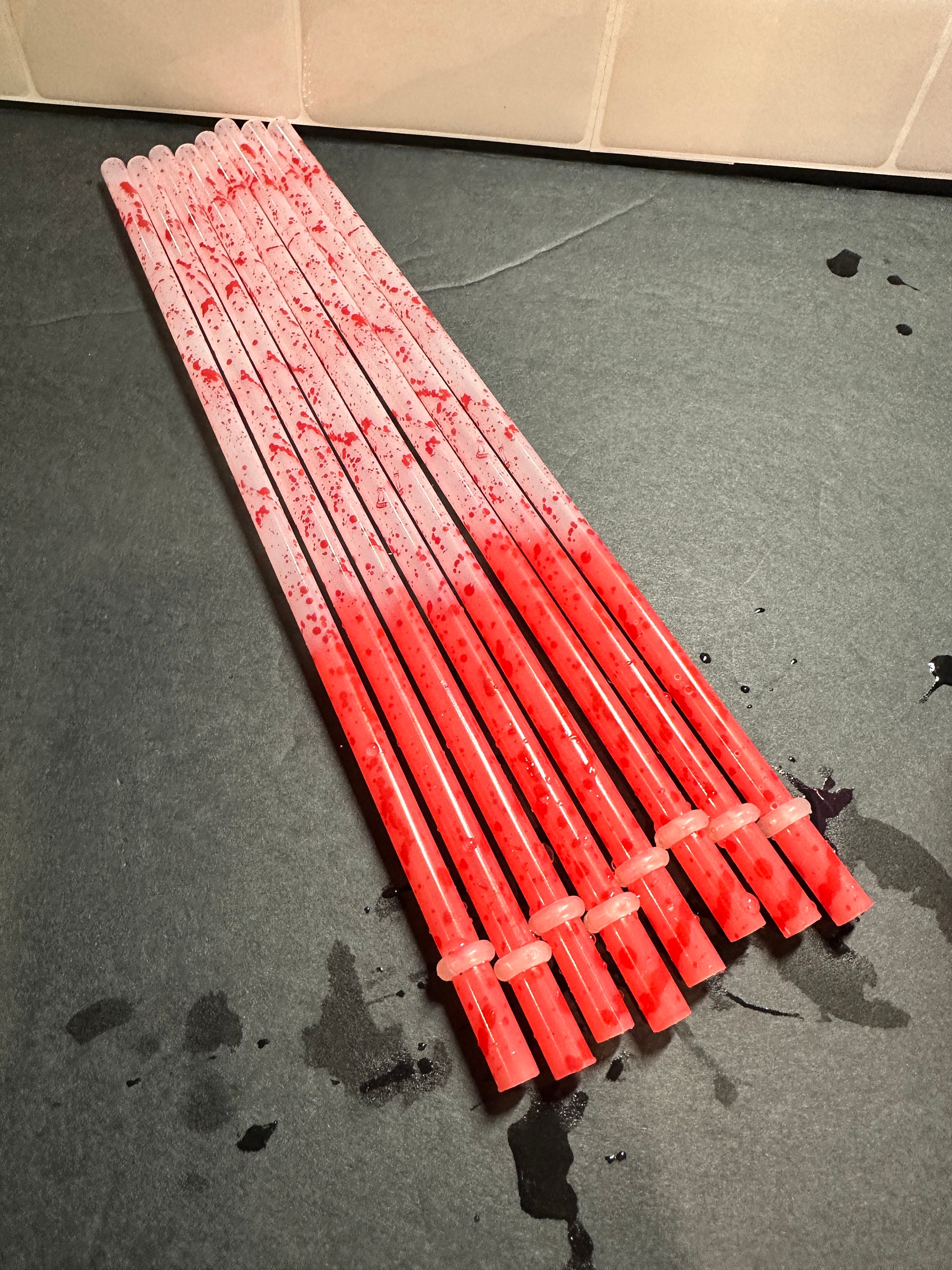 Blood Splatter Straws color Changing and Noncolor Changing Etsy