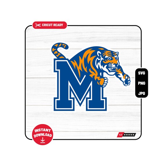 Memphis Tigers Svg Memphis Svg PNG JPG Silhouette Etsy