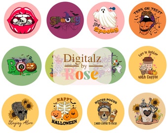 Halloween Car Coaster Bundle, Halloween coaster png, Car coaster png, Car Coaster