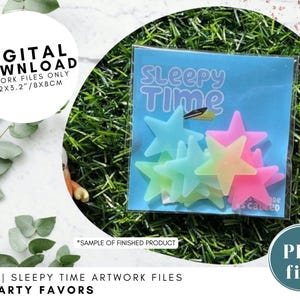 Bluey Sleepytime Party Favor Artwork | Party Favors | Digital Download ONLY