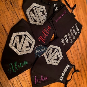 Custom New Edition 2022 Culture Tour Masks | New Edition 2022 Tour Masks | Glitter New Edition Masks