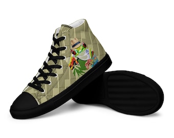 Men’s high top canvas shoes