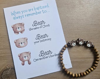 The Three Bears of Baptism Beaded Bracelet | Baptism Gift
