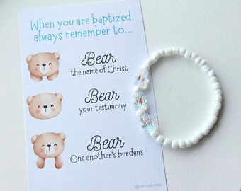 The Three Bears of Baptism Beaded Bracelet | Baptism Gift