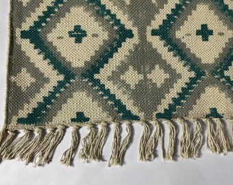 8x10 ft New Collection Natural dyed Handmade Block Print Rug Indian Dhurrie For Home Indian CottonRug Rugs CustomOrder Premium Rugs For Home