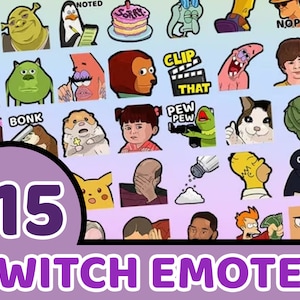 Memes Twitch Emotes Pack | 100x Funny Emotes Bundle for Twitch and Discord