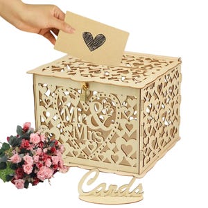 Hochzeitskartenbox, Holz Kartenbox, Mr Und Mrs Box, Rustikale Hochzeitsdeko, Hochzeitsgeschenkbox, Abschließbare Kartenbox, Hohle Kartenbox