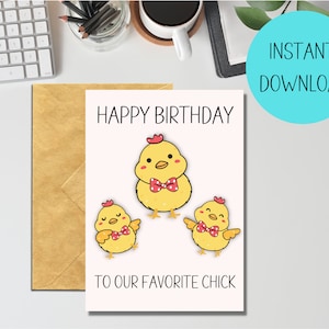Geburtstagskarte, lustig, Punny, Happy Birthday, für sie, Huhn, Grußkarte, printable