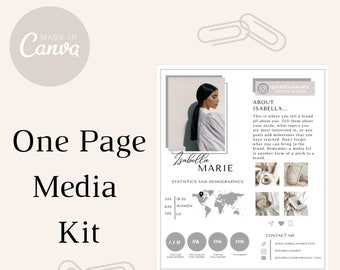 Media Kit For Influencers | Simple Design | Minimal Design