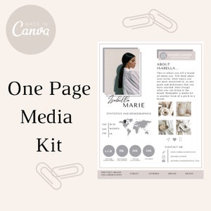 Media Kit For Influencers | Simple Design | Minimal Design
