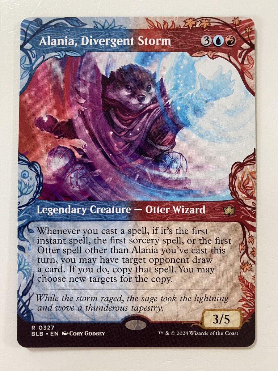 mtg alania divergent storm commander deck Making some upgrades to my today , Now the real question is  what do I cut next when I inevitably find more cards I need? , Whats the last deck you upgraded?, #mtgcommunity you may have target opponent draw a card Alania, Divergent Storm Metal Engraved,