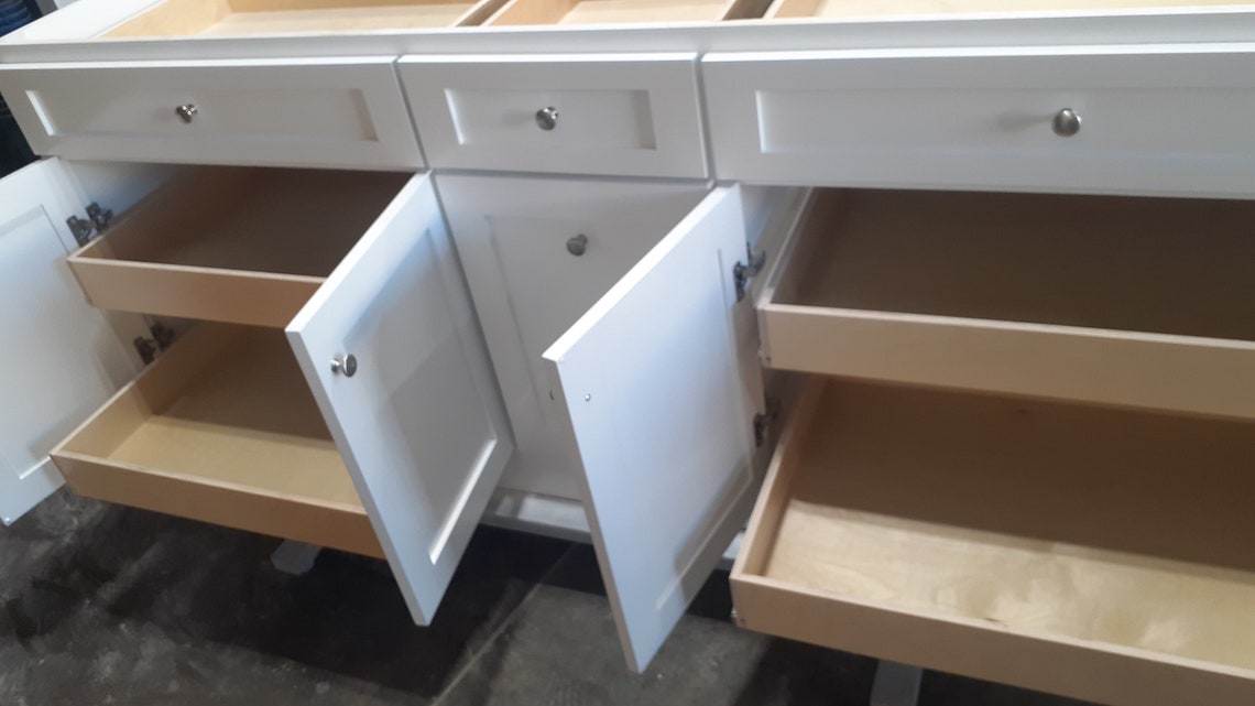 7ft White Kitchen Island W/o Top Etsy