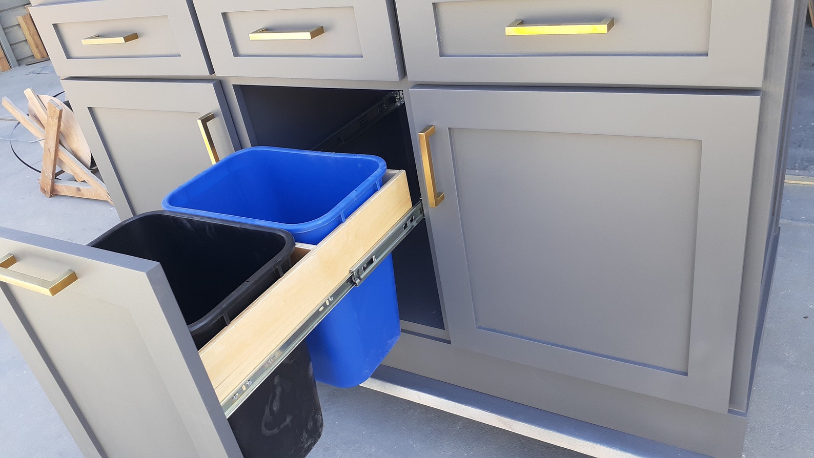 5ft Grey Kitchen Island Without Countertop Custom Etsy