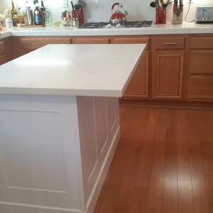 4ft White Kitchen Island With Quartz Top - Etsy