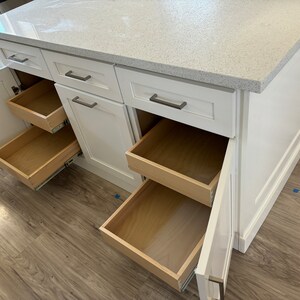 5ft White Kitchen Island With White Quartz Top - Etsy