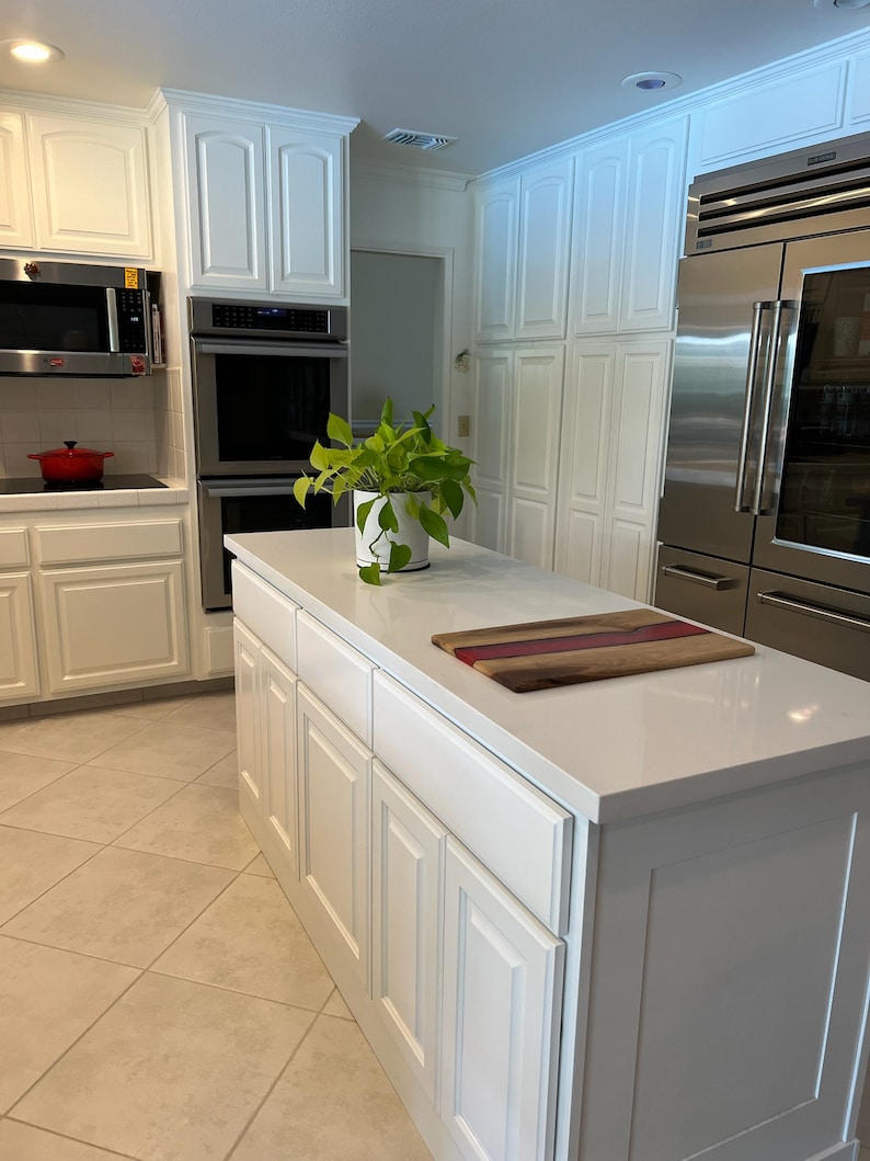 6ft White Kitchen Island With Quartz Top - Etsy