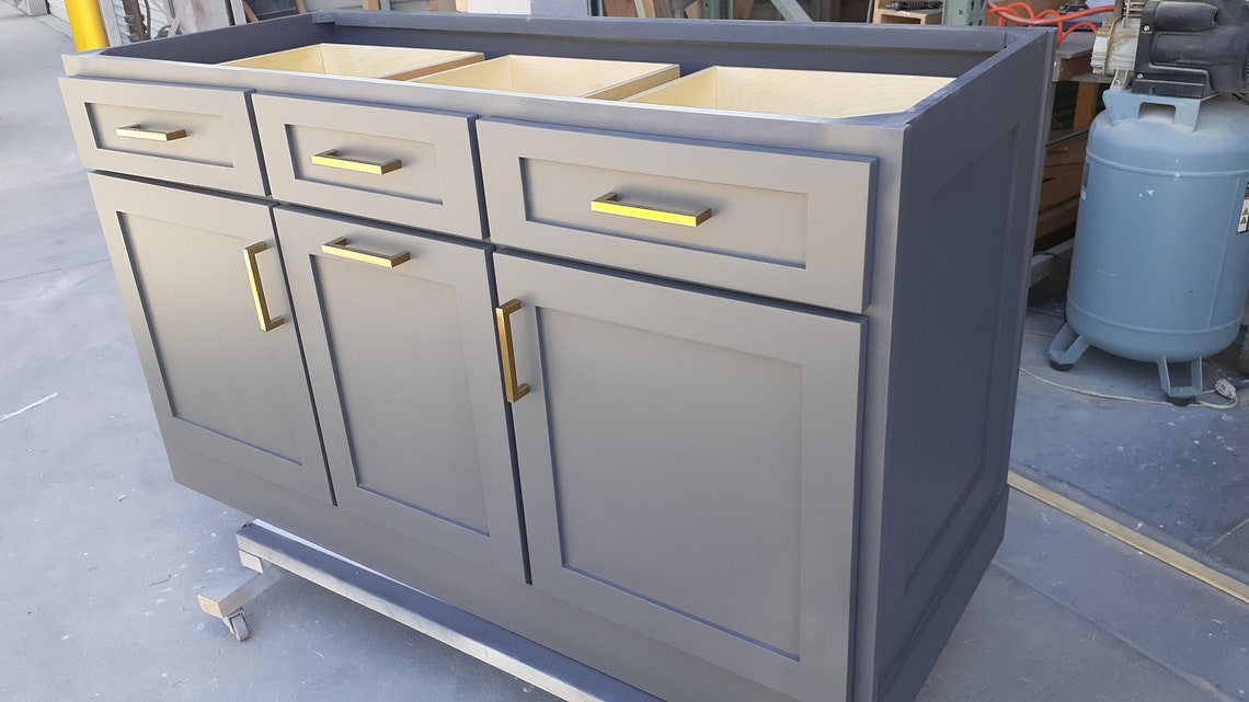 5ft Grey Kitchen Island Without Countertop Etsy