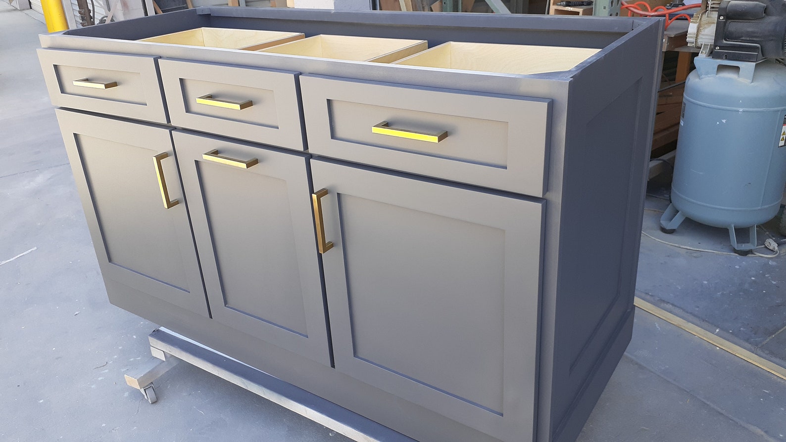 5ft Grey Kitchen Island Without Countertop Etsy