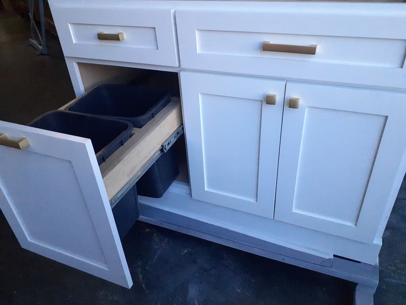 4ft White Kitchen Island W/white Quartz Top - Etsy