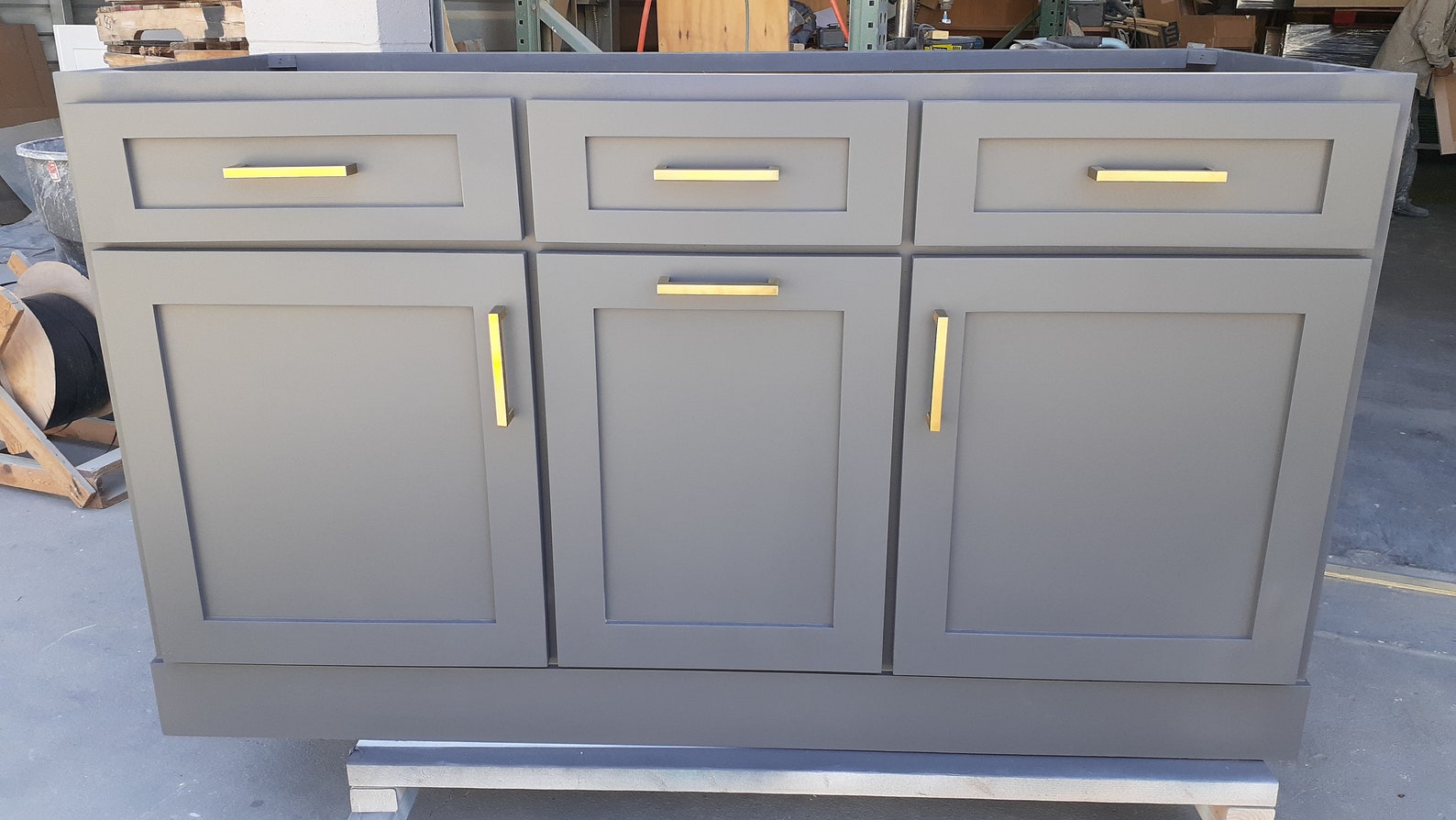 5ft Grey Kitchen Island Without Countertop Custom Etsy