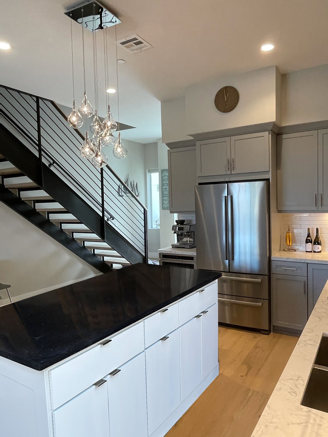 6ft White Kitchen Island With Black Quartz Top - Etsy