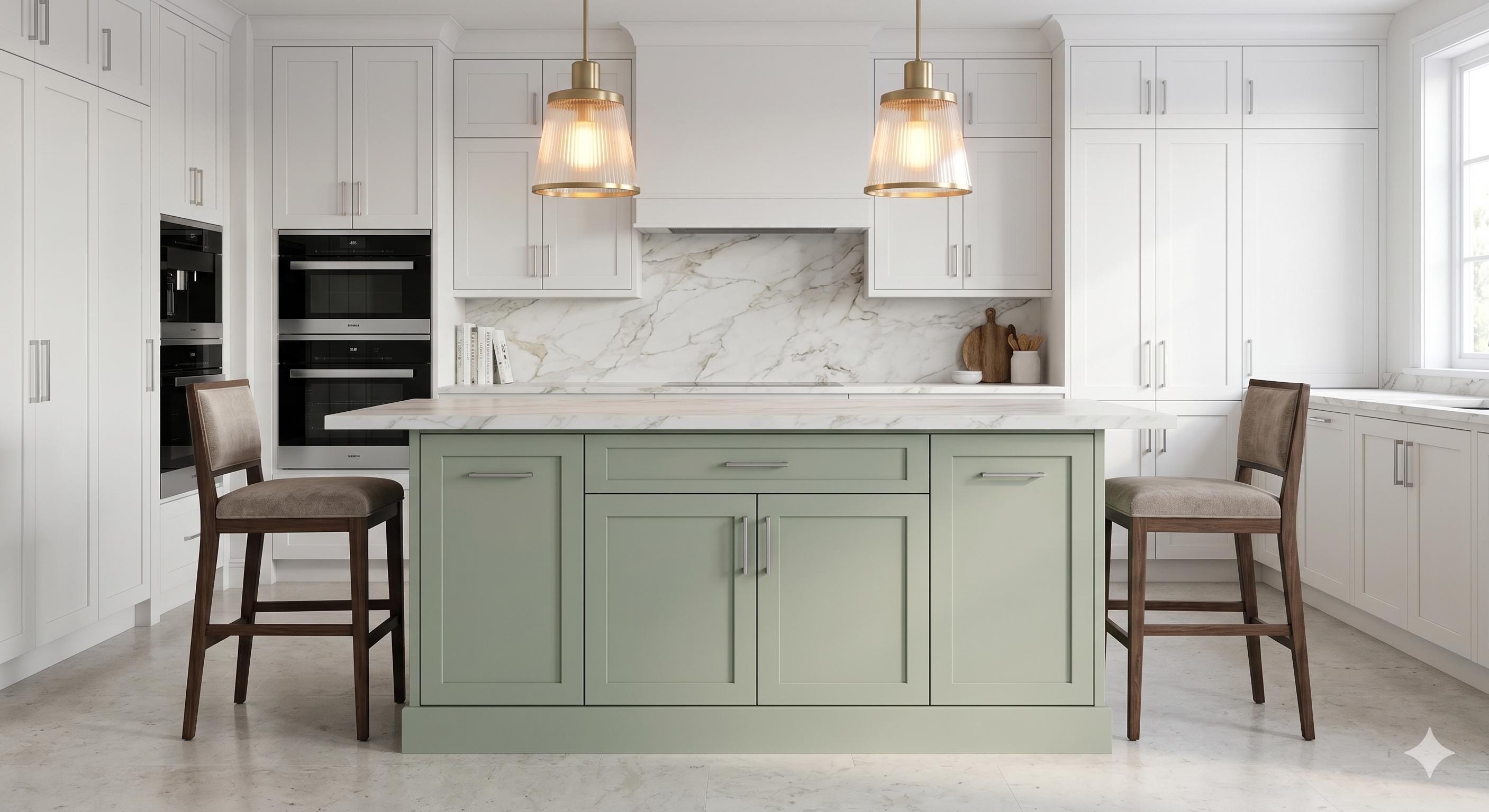 7ft Custom Kitchen Island With Quartz Top-ai Design Free Service - Etsy