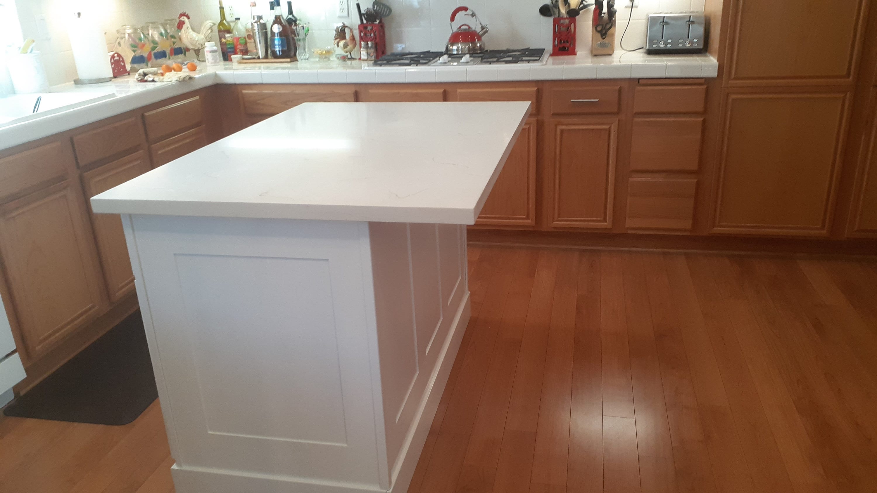 White Kitchen Island White Quartz Top - Etsy