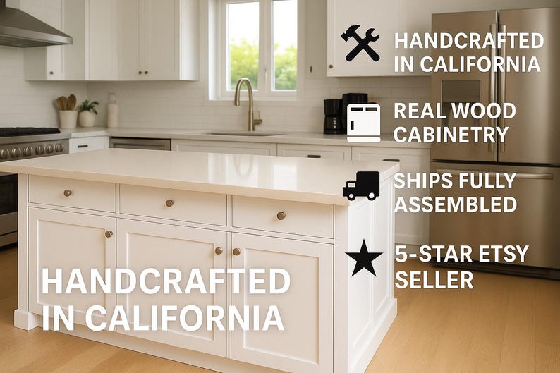 7ft Kitchen Island Ship With Quartz Top - Etsy
