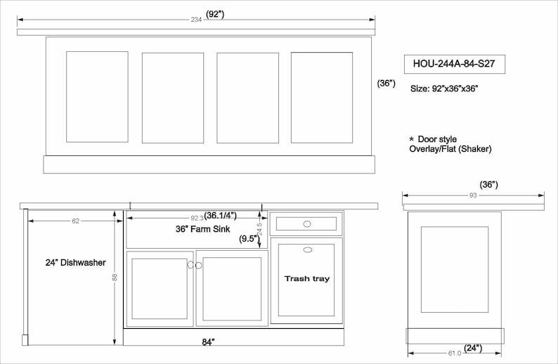 7ft Kitchen Island With White Quartz Top and Sink/dishwasher Space - Etsy