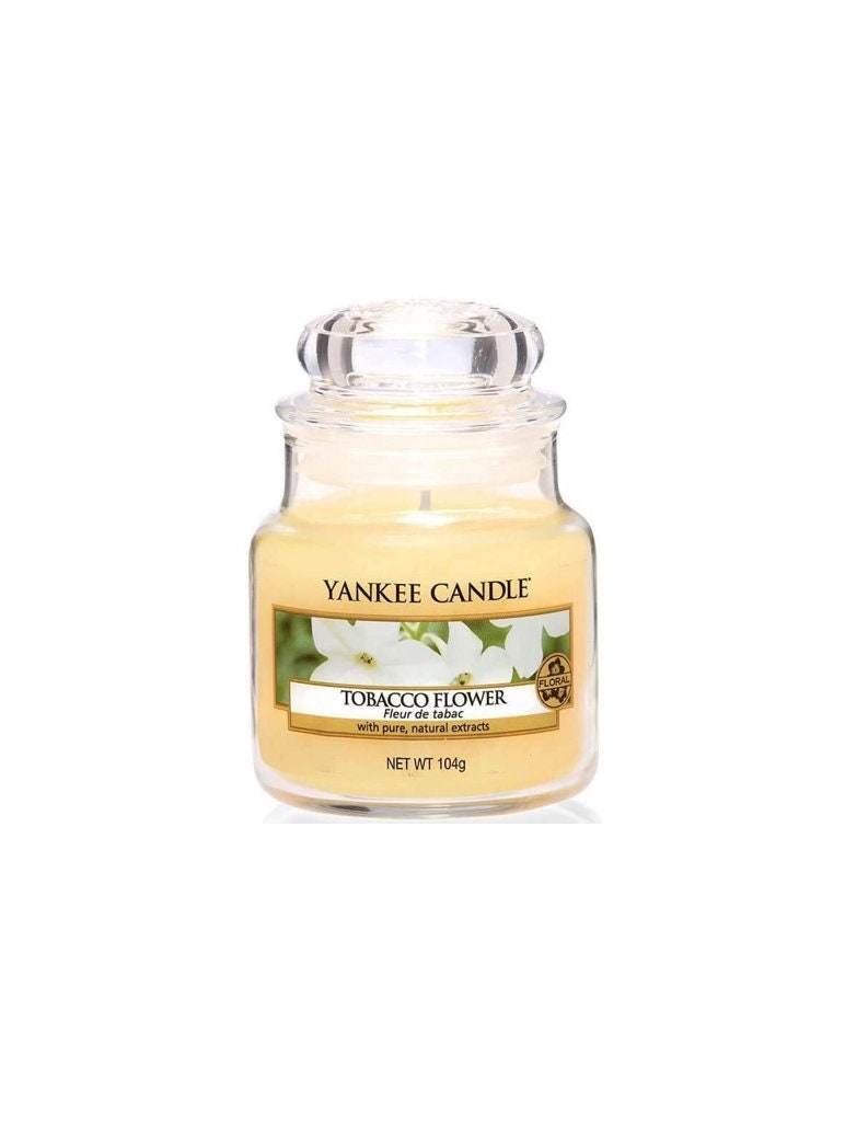 Yankee Candle Tobacco Flower Jar Candle, Yellow, Small