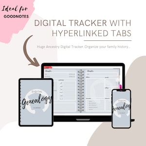 Digital Genealogy Planner - Explore Your Family Tree and Track Your Ancestry Instantly with GoodNotes