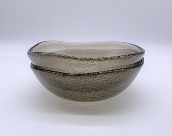 Handmade Recycled Glass Bowls: Bronze Snack Bowls, Set of 2