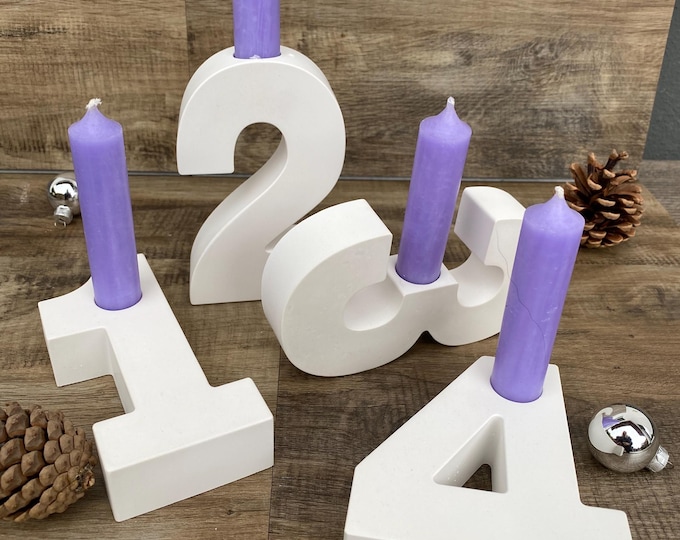 Adventszahlen Adventskranz 1-4