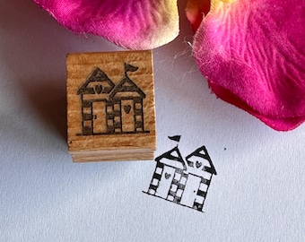 Stamp - House Love - Light House - from 2 cm x 2 cm - beechwood stamp