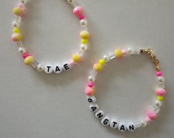 PINK NIGHT | BTS bangtan bias bracelet custom all members