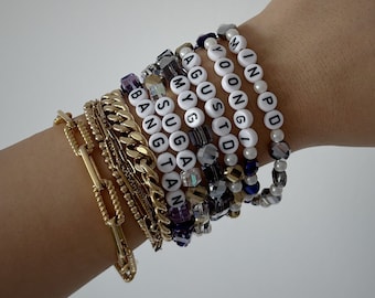 D-DAY | bts bangtan bias bracelet custom suga agustd ot7 all members