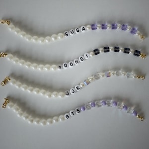 PEARL with LOVE | BTS bangtan bias bracelet custom ot7 all members