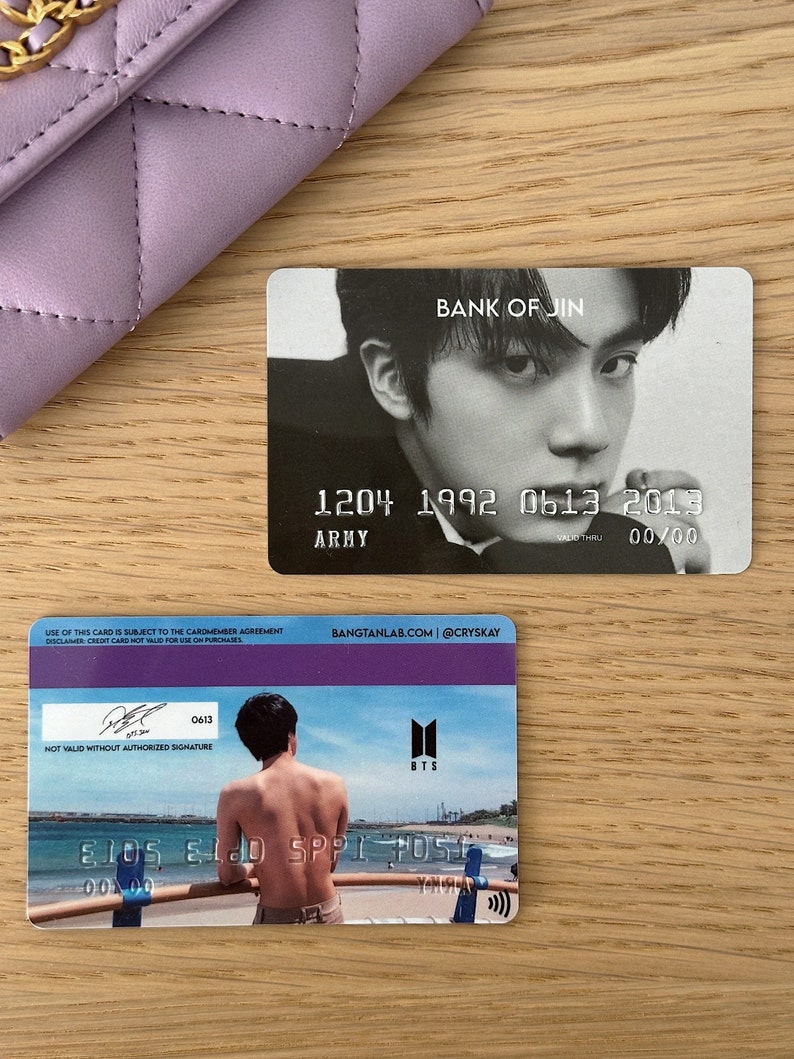 BANK of JIN CARD kim seokjin jin bts bangtan photocard image 2